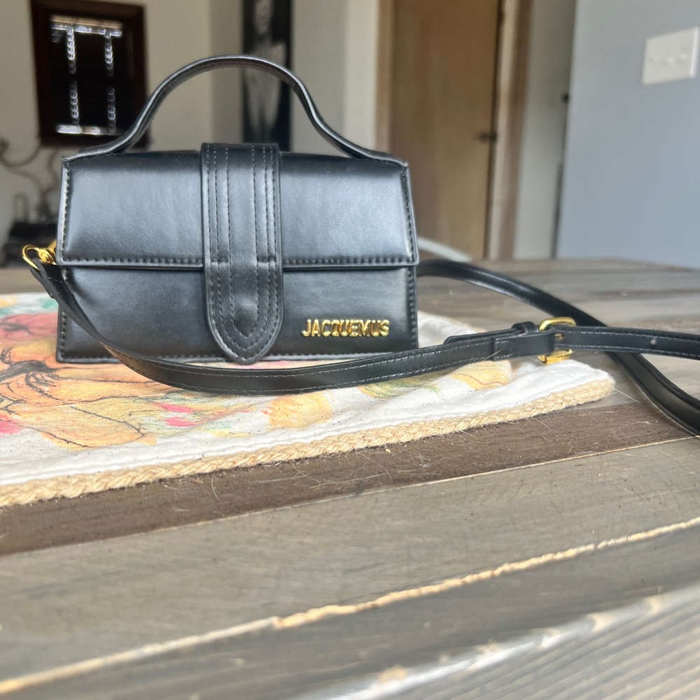 Jacquemus Black Mini Bag with Gold Accents